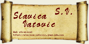 Slavica Vatović vizit kartica
